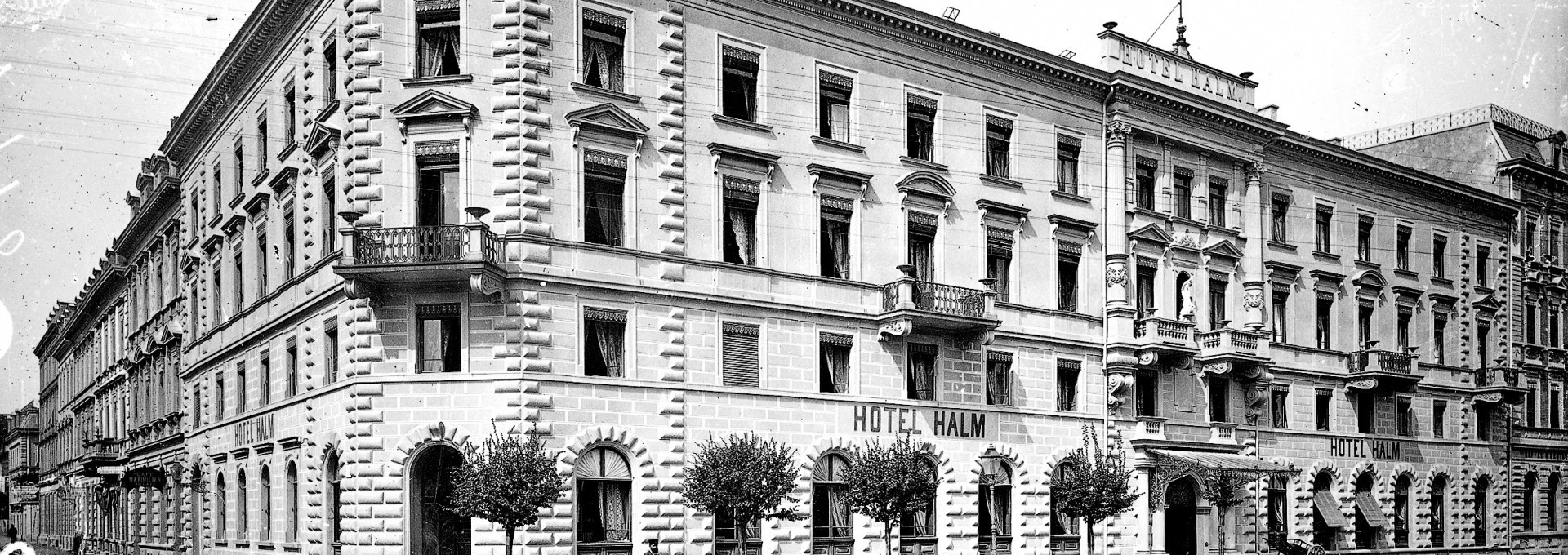 Hotel entrance in 1874