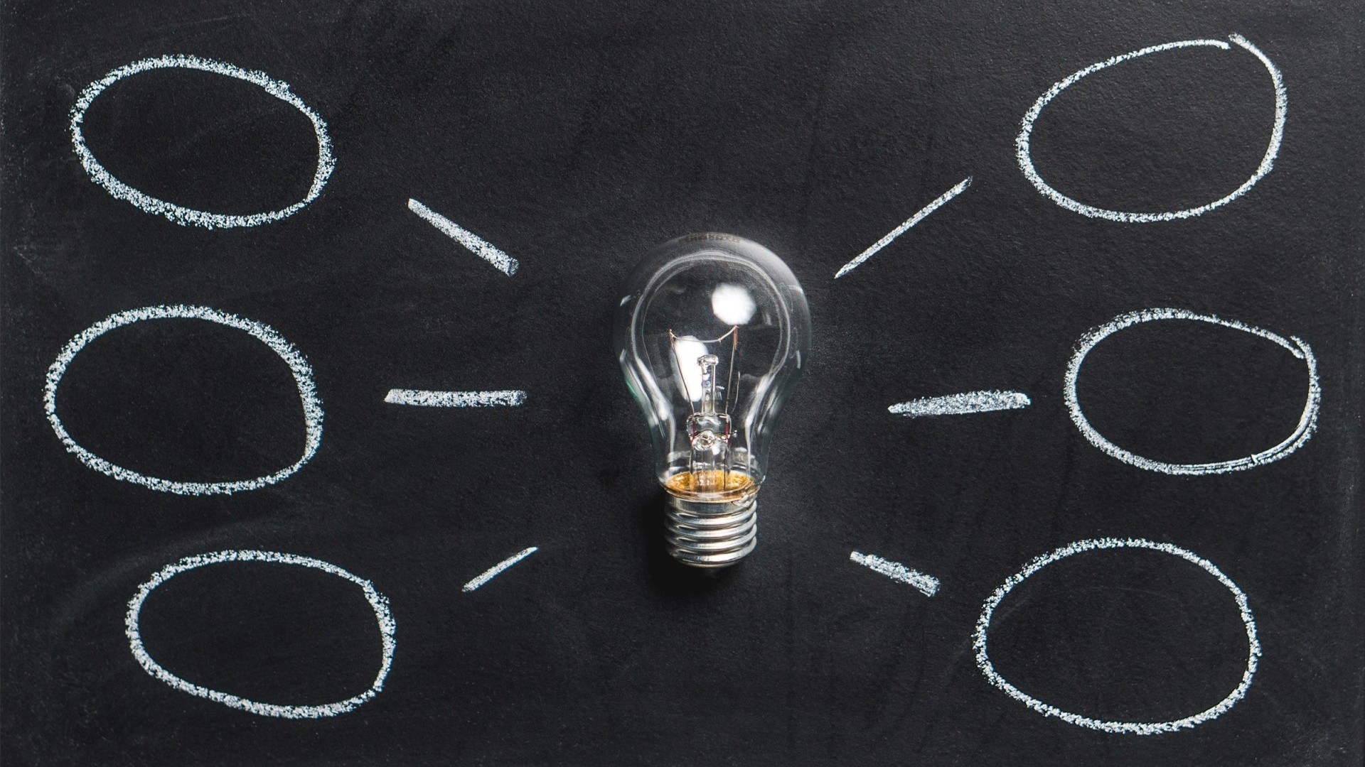 Light bulb as a symbol of an idea