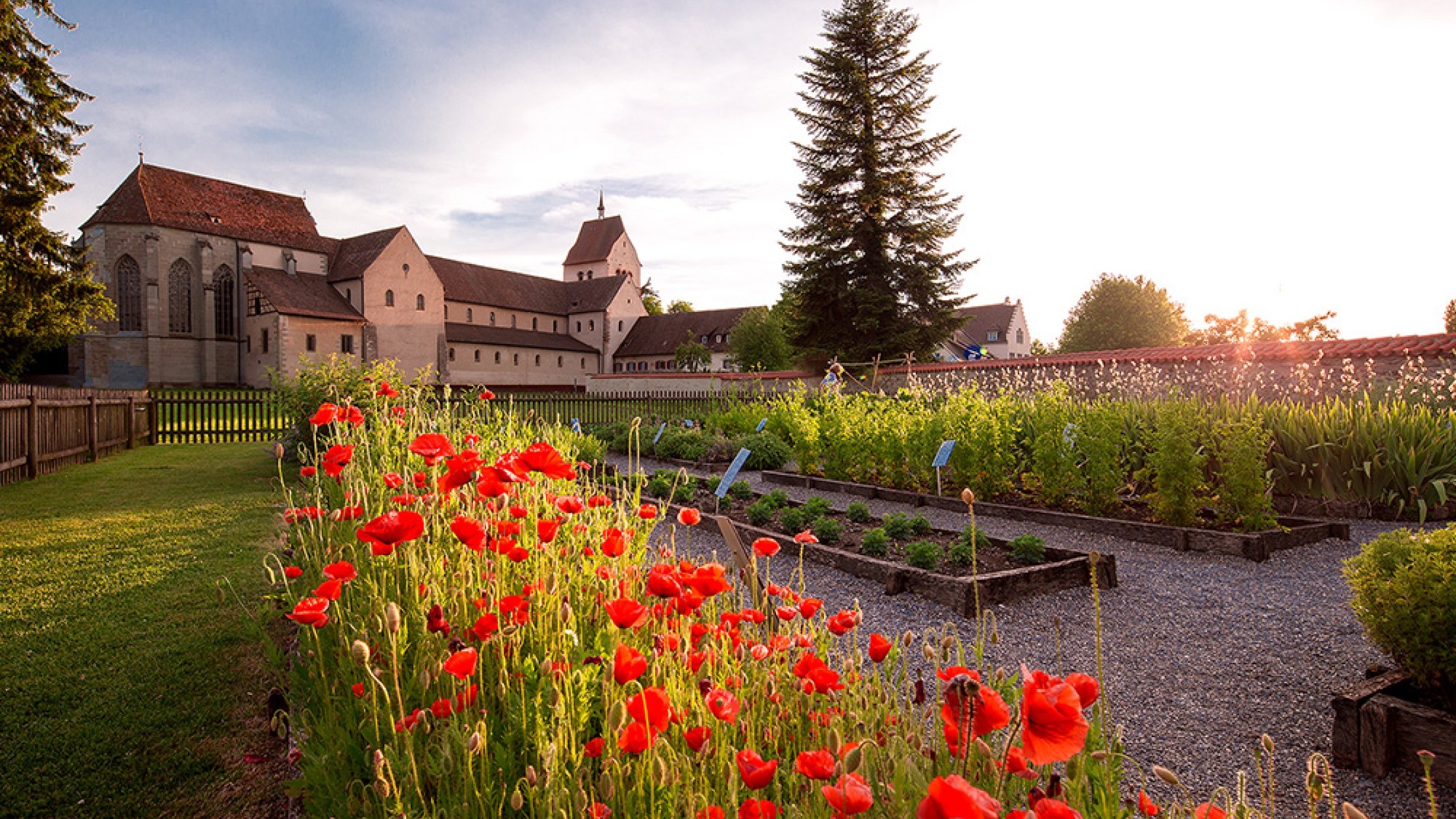 Historic „Hortulus“ herb garden on Reichenau Island, reconstructed based on the medieval model of Abbot Walahfrid Strabo.