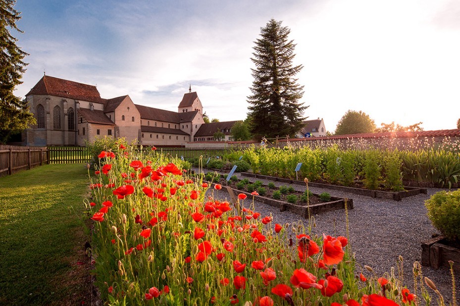 Historic „Hortulus“ herb garden on Reichenau Island, reconstructed based on the medieval model of Abbot Walahfrid Strabo.