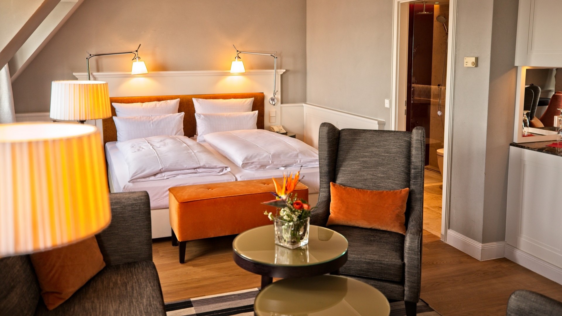 uperior double room Plus at Hotel Halm Constance with elegant design and modern amenities.